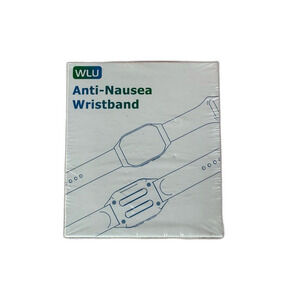 New in Sealed Box WLU Anti Nausea Wrist Band Black Anti Motion Sickness